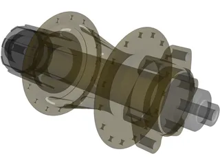 MTB Rear Freehub 3D Model