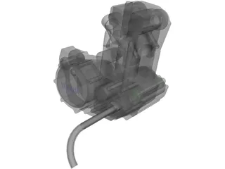 Yamaha wr450 Engine 3D Model