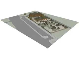 Pilgrimage Complex with Chapel 3D Model