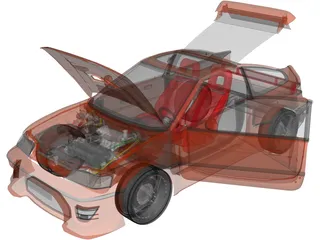 Honda CRX 3D Model