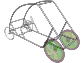 Shell Eco Marathon Car Chassis 3D Model