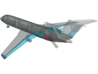 Yakovlev Yak-42D 3D Model