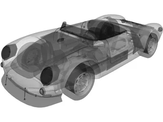 Porsche Spyder 550 (1956) 3D Model