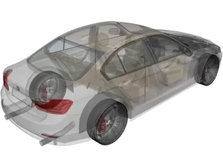BMW 3-Series F30 335i (2012) 3D Model