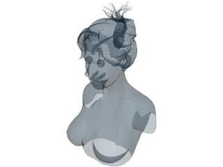 Female Torso Head 3D Model