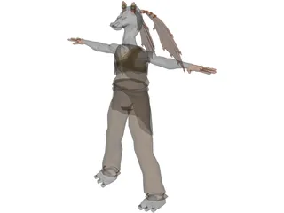 Star Wars Jar Jar Binks 3D Model