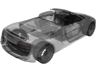 Audi R8 5.2 FSI Spider 3D Model