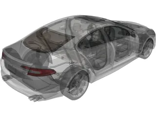 Jaguar XFR (2009) 3D Model