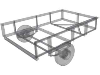 Trailer Utility 4x6 3D Model