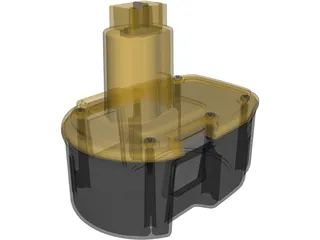 DeWALT 14.4v Battery 3D Model