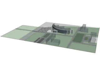 Circular Glistens Leisure Center 3D Model