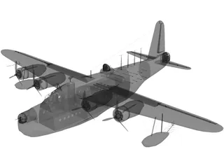 Sunderland Mk III Flying Boat 3D Model