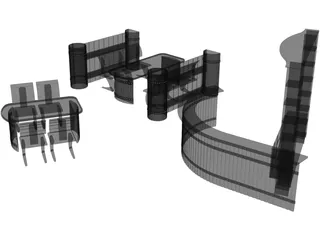 Baranya Rack Cafe 3D Model