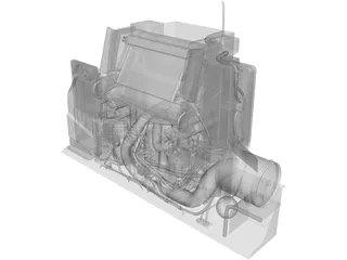 Engine Durmax Turbo Diesel 6.6 3D Model