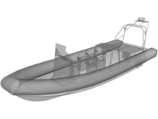 Rigid Inflatable Boat 3D Model