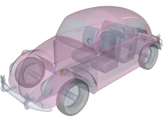 Volkswagen Beetle (1963) 3D Model