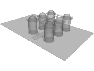 Silos Complex 3D Model