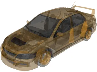Mitsubishi Lancer Evolution IX MR (2005) 3D Model