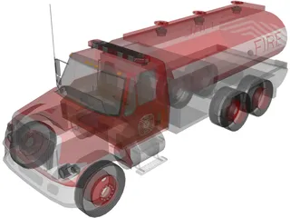 Fire Department Tanker 3D Model