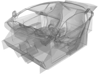 Aston Martin V12 Vantage Interior (2010) 3D Model