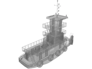 Empurrador Naval Norte 3D Model