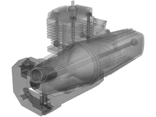 RC OS Engine AX35 3D Model