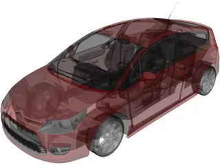 Citroen C4 VTS Coupe (2009) 3D Model