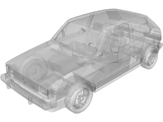 Volkswagen Rabbit Mk1 3D Model