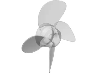 Propeller 4 Blade 3D Model