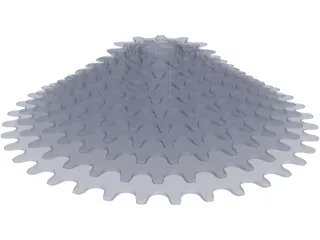 Rear Cassette 10-speed 11-38 3D Model