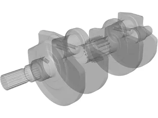 Honda VFR 400 NC30 Crankshaft 3D Model