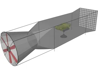 Wind Tunnel 3D Model