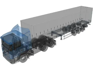 Scania 164l 420 3D Model