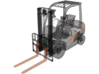 Forklift Toyota 3D Model