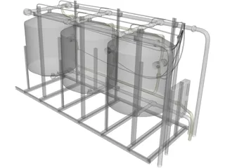 Water Filter Tanks 3D Model