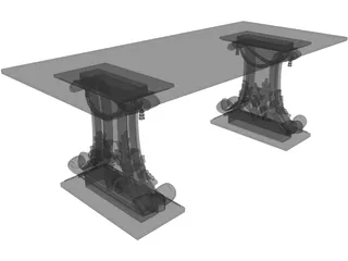 Rosewood Table 3D Model