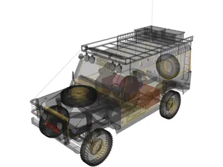 Land Rover Defender 110 Camel Trophy 3D Model