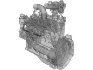 Engine Cummins B3.3TAA 3D Model