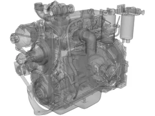 Engine Cummins QSB4.5TAA 3D Model