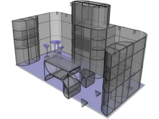 Modular Exhibition Booth 3D Model