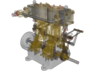 Steam Engine JLS-13-2 3D Model