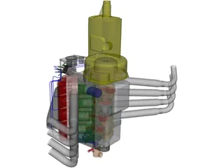 Dragster Engine 3D Model