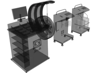 Tire Fitting Equipment 3D Model