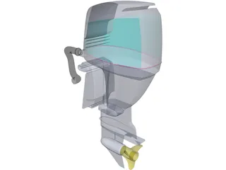 Yamaha Outboard Motor 3D Model