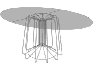 Zanotta Big Wire Elipse Table 3D Model