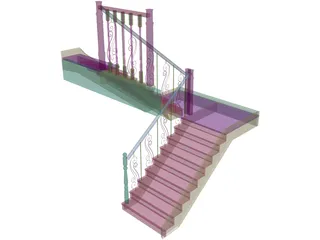 House Stairs 3D Model