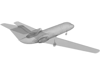 Yakovlev Yak-40 3D Model