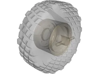 HMMWV Mud Tire 3D Model