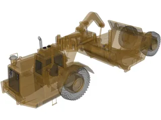 Caterpillar 631D Scraper 3D Model