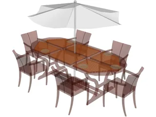 Picnic Table 3D Model